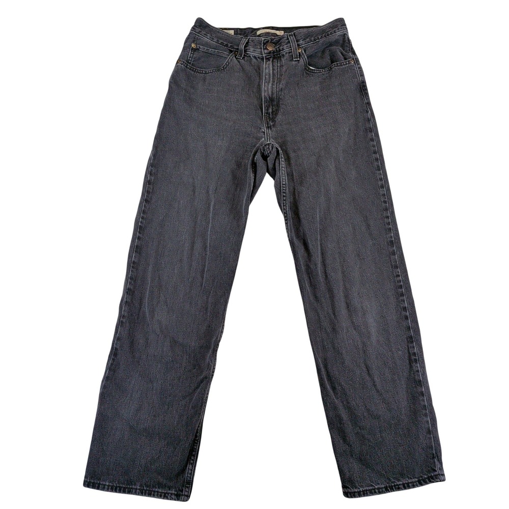 Levis Premium Dad Jean Washed Black High Rise Straight Leg Denim Women's 27x30